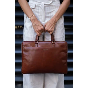Дамска бизнес чанта MARTA PONTI ARIZONA 8106238.cognac